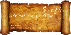 Vásárhelyi Ábel névjegykártya