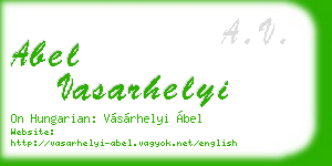 abel vasarhelyi business card